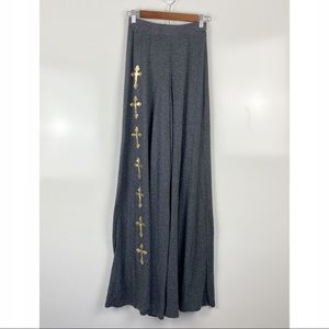 Wildfox Hendrix Gray Cross Pants Sz XS